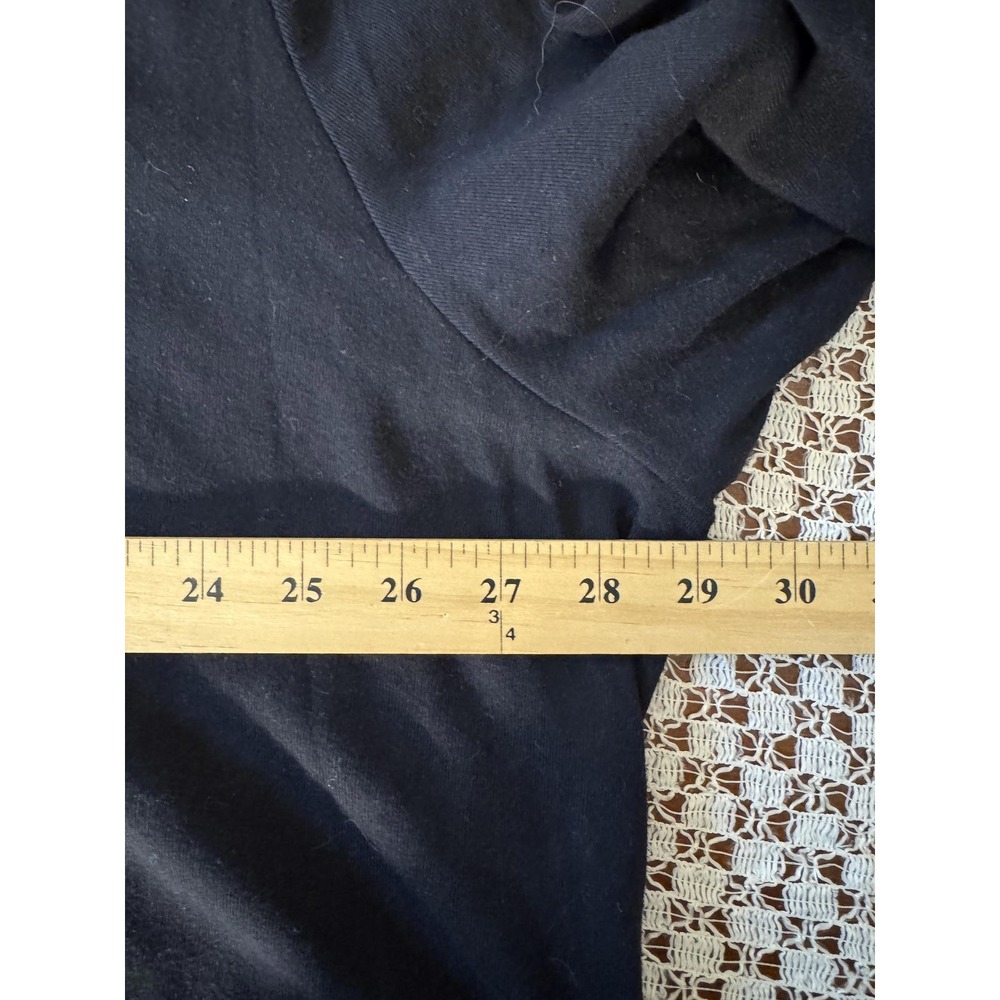 Essentials Blouse Women 4X Black Floral Embroidered Sequin 3/4 Sleeve Top - Picture 7 of 7